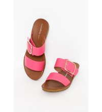 Doti Hot Pink Buckle Slide