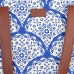 Floral Blue Pottery Side Tote Bag