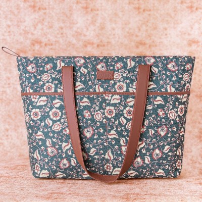 Chittoor Blue Kalamkari Tote Bag