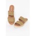 Duty Tan Woven Elastic Platform Slide